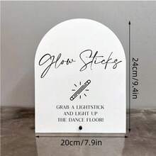 Glow Sticks Acrylic Sign, Glow Sticks Sign, Glow Sticks Wedding Sign, Dance Floor Glow Stick Sign,Light Up The Dance Floor,Grab A Glow Stick - View 10