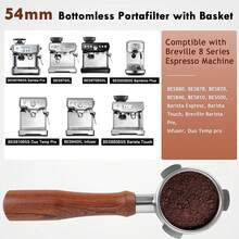 1 pieza Portafiltro sin fondo de acero inoxidable de 54mm, se ajusta perfectamente a las máquinas de espresso Barista Express y Bambino Plus - Multicolor - Ver 11