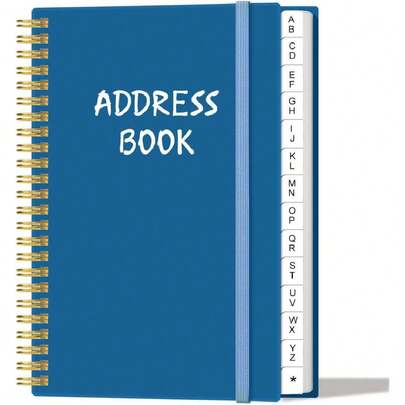 Libreta de direcciones con pestañas alfabéticas, teléfono y libreta de direcciones con contactos de dirección, fecha especial, teléfono, cumpleaños e Internet contraseña de inicio de sesión para el,44563699