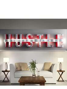 Inspirational 'Hustle For Your Future' Canvas Art Print - Unframed, Perfect For Bedroom, Living Room, Home Office Decor - Multicolor - View 1