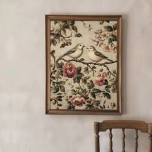 1 bức tranh canvas cổ điển có khung/không khung, họa tiết chim chóc, thực vật, tình yêu, hoa lá, động vật, cặp đôi, lãng mạn, phong cách Cottagecore, tranh treo tường trang trí nhà nông thôn, lối vào, hành lang, tối giản, mộc mạc cho căn hộ, phòng khách, phòng ngủ, trang trí nhà hiện đại. - A - Xem 4