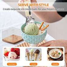 Muỗng múc kem điện có chức năng làm nóng, muỗng múc kem viên, muỗng múc kem điện có chức năng làm nóng, chất liệu có 3 mức nhiệt độ điều chỉnh được, khởi động chỉ bằng một nút bấm, dụng cụ thiết yếu cho mùa hè khi múc kem. - Nhiều màu - Xem 6