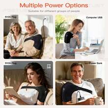 FEETLIST Shoulder-Heating-Pad-Heated-Wrap - 3 Level Adjustable Heat,Heated Brace Keep Joints Warm For Men Women,Shoulder Support With USB Cable,Suitable For Family And Friends - 1 - 查看 3