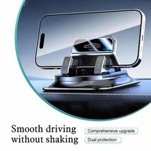 Adjustable Dashboard Self-Adhesive Dashboard Navigation Bracket, 360-Degree Rotation Automotive Phone Holder, Universal Non-Slip Car Phone Holder, For Most Cars, Car Mount Spring Gift - Black - View 5