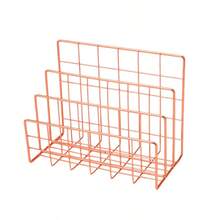 Giá để thư từ, sách, bưu thiếp, tờ rơi và các vật dụng khác bằng lưới kim loại 3 tầng, thích hợp để sắp xếp thư từ, sách báo, bưu thiếp, tờ rơi và các vật dụng khác. - Hộp đựng phong bì ba ngăn - Xem 10