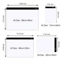 1 Bộ Bảng Vẽ LED, Điều Chỉnh Độ Sáng 3 Cấp Độ, Bảng Vẽ Kỹ Thuật, Bảng Theo Dõi, Công Cụ Hỗ Trợ Học Tập & Giáo Dục - Nhiều màu - Xem 10