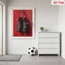 6-Piece Sports Poster,Vintage Soccer Sport Canvas Wall Art,Sports Equipment Print - BasketBaseball Illustration - Athlete Sketch - Football Visual - Soccer Drawing - Great Gym Or Office Decor,Home Decor Gift - Football and Basketball - View 7