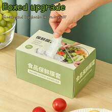 Disposable Cling Film Wrap Covers, Reusable Refrigerator Bowl Covers With Elastic Rim, Household - Multicolor - View 3