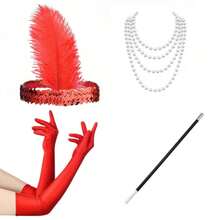 5pcs/1920s Vintage Elegant Party Accessories Set, Suitable For Costume Parties, Halloween Parties, Etc. - How Many - View 4