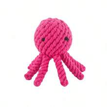 Juguetes de cuerda tejidos a mano y de colores para perros, juguetes de cuerda de animales divertidos, cuerda de zanahoria de dibujos animados, juguetes de peluche de conejo/león/pulpo/elefante/oso, adecuados para entrenamiento, limpieza de dientes y juego interactivo para perros medianos y pequeños - Multicolor - Ver 16
