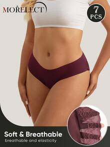 7pcs/Pack Women's Low Waist Lace Trim Sexy Briefs - Multicolor - View 3