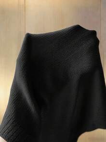 女士新款珍珠装饰圆领钩针无袖针织吊带背心，时尚简约优雅休闲装，适合派对、通勤等场合，点缀珍珠的闪亮毛衣背心，春夏秋冬黑色 - 黑色 - 查看 8