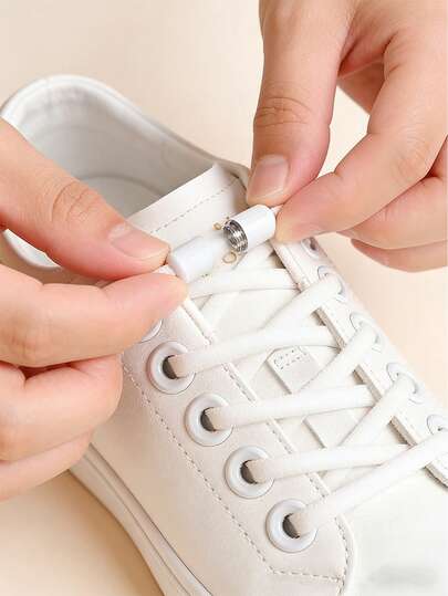 2 Dây giày co giãn không cần buộc, dây giày lười không cần buộc đa năng cho giày thể thao, dễ dàng lắp đặt cho người lớn nam nữ, phù hợp với giày thường ngày, giày ván trượt và giày thể thao.