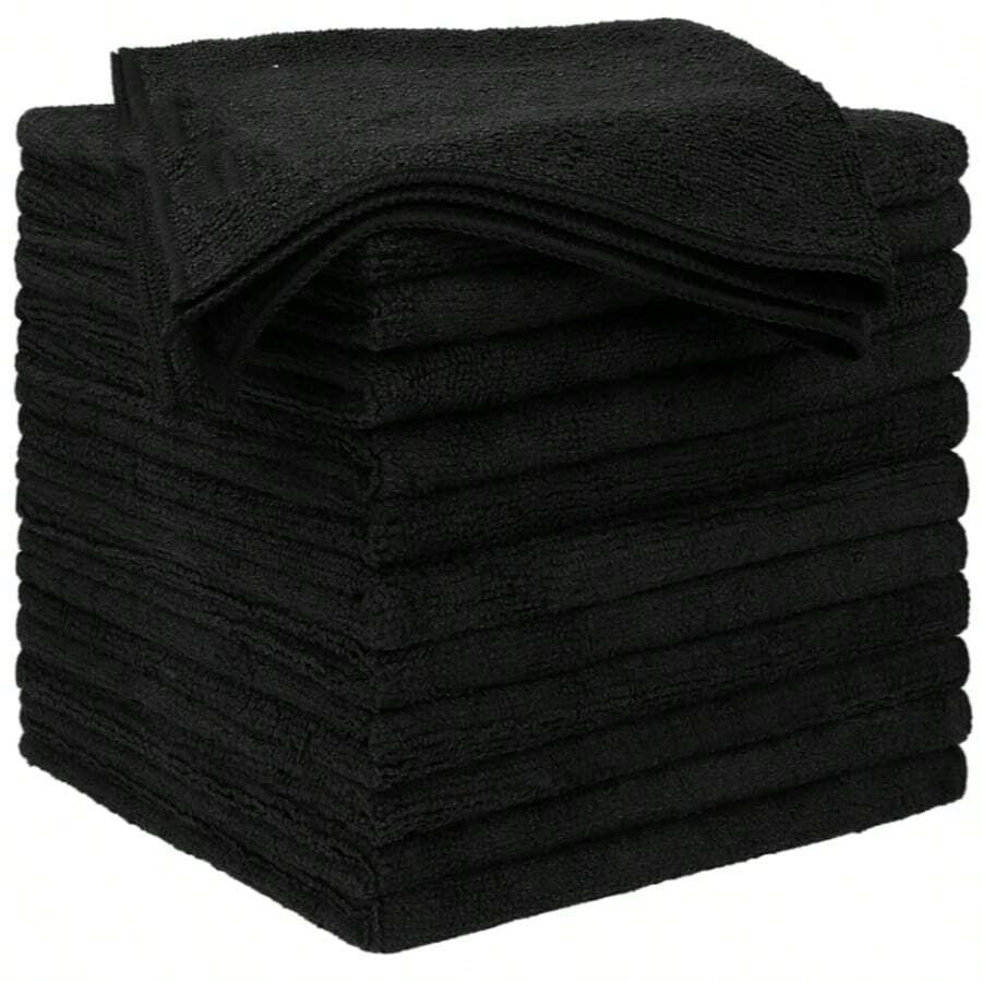 Bộ 30/20/10 khăn lau microfiber, màu đen, xám, xanh lá cây, xanh dương, khăn lau xe chất lượng cao, khăn lau bụi không xơ vải, thích hợp cho xe SUV, nhà cửa, nhà bếp, lau cửa sổ, kích thước 12x12 inch.