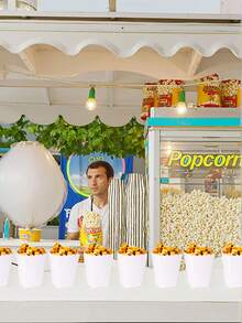 12PCS/1PC/Solid Color Popcorn Box, 2 Sizes Available, Candy Box Party Gift Box, Small Items Packaging Box, Use Birthday Holiday Cinema Party - Camel - View 8