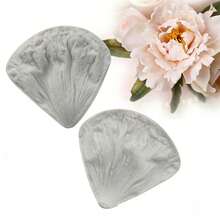 Rose, Lily, Hibiscus Petal Double-Sided Textured Silicone Mold, Fondant Cake Decorating Mold, Reusable Kitchen Baking Tool For Wedding, Birthday Party Decoration - Light Grey - View 9