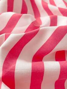 Set de 3 piezas, Juego de ropa de cama a rayas de color magenta minimalista (1 Funda nórdica + 2 Fundas de almohada, Edredón e Insertos de almohada no incluidos), Fibra sintética lavada con agua, Tamaño completo, Suave y cómodo, Adecuado para dormitorio, hogar, hotel, todas las estaciones, Cierre con cremallera, Juego de ropa de cama de colores duraderos y de gran tamaño - Rosa rosa - Ver 12