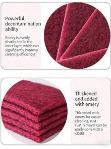 1 Roll Trimmable Cleaning Pad (10cm Wide X 1cm Thick), Corundum Abrasive Cloth Magic Sponge, Thickened Heavy-Duty Magic Cleaning Cloth Brush, Household Cleaning Pad, Kitchen Cleaning Cloth, Dish Cloth, Metal Rust Removal And Pot Cleaning Tool - Multicolor - View 11