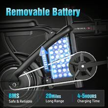 Z6 Foldable Electric Bike For Adults, 14" Electric E-Bike With 500W Peak Motor, Max 25Miles 20MPH Electric Bicycles, Dual Front Suspension - 查看 2