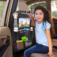 1pc Rear Seat Back Cushion Cover, Designed For Seat Backs, Large Car Rear Seat Protector, Rear Seat Kick Mat Protector, Durable Polyester Car Seat Baotector With Mesh Storage Pocket - Easy To Clean, Fits Various Vehicles, Perfect For Storing Snacks And Toys, Kick-Proof, Great For Storing Toys, Especially Suitable Forts, Features Multiple Pockets For Convenient Organization. - Multicolor - View 10