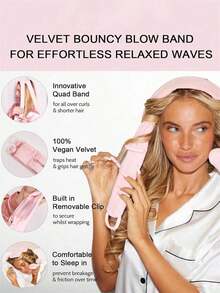 1pc No-Heat Hair Curler, Soft Heatless Hair Curler Set With Roller, Suitable For Sleeping, Blowdrying, Long Or Short Hair, Black ,Hair Styling Tools Hair Accessories - 咖啡棕 - 查看 7