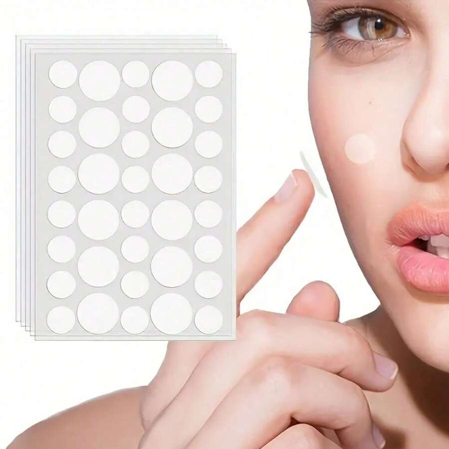 180/360/720pcs Discreet Blemish Cover Stickers, Round-Shaped, Transparent Dots For Concealing On The Face And Skin - Multicolor - View 1