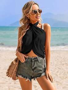 2 món đồ mặc ngoài áo tắm nữ, váy đi biển bằng vải chiffon, khăn sarong bikini. - Nhiều màu - Xem 7