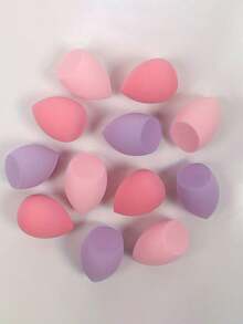 [16/12/8/6/4/1 piezas Esponjas de maquillaje absorbentes] 16/12/8/6/4/1 piezas Difuminadores de maquillaje sin látex, esponjas de maquillaje de poliuretano absorbentes - Adecuadas para base líquida, en crema y en polvo - Disponibles en varios colores, excelentes para regalos del Día de la Madre, regalos para mujeres, portátiles y aptos para viajar - Multicolor - Ver 5