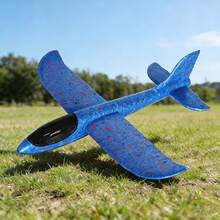 Avión planeador de espuma grande de 34 cm, juguete volador de lanzamiento manual flexible, 2 modos de vuelo (acrobacia y recto), juguete resistente a choques para exteriores adecuado para niños y niñas, regalo de cumpleaños - Multicolor - Ver 16