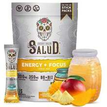 Salud 2-In-1 Hydration Packets + Immunity Electrolytes Powder, Piña Colada - Agua Fresca Drink Mix, Elderberry, Dairy & Soy Free, Non-GMO, Gluten Free, Vegan, Low Calorie, 1g Sugar (15 Servings) - 1 件 - 查看 1