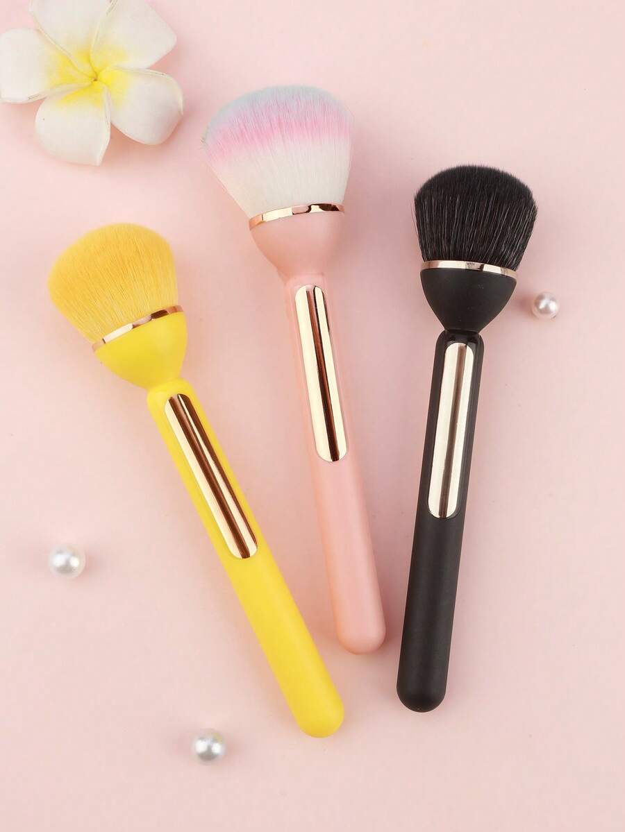 1支 鬆散粉底化妝刷 美容工具 柔軟單刷 定型 鬆散粉底 腮紅化妝刷,適合化妝新手 - 彩色 - 查看 1