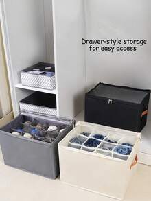 12-Compartment Large Capacity Shoe Box With Visible Lid , Dust-Proof Storage Box For Shoes, Clothes And Accessories, Solid Color Home Storage Box - View 3