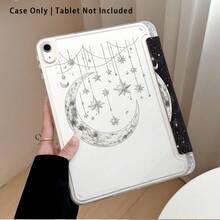 新月、星辰和行星图案亚克力水晶平板保护套，带支架，兼容三星 A9/A9+/S9/S9FE/A11/A11+/S11/S10 FE/S10 FE+/S10 Lite、A16 2025、Air 11/13、M3 2025、Mini 7 A17、Pro 2024、Air 11/13、M2 2024、Pro 11/13、M4 2024、Pro 12.9、7/8/9 代、10.2、10 代、10.9、Air 4/5/6/7/8、10.9、Pro 11、4/5/6 代、Mini 6、SE 11、荣耀、Matepad SE 11。 - 彩色 - 查看 4