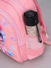 Ba lô học sinh; Ba lô mini họa tiết hoạt hình dành cho bé gái; Dây đeo vai có thể điều chỉnh; Ba lô nhẹ, đa chức năng; Thích hợp cho trường học và du lịch. - Hồng - Xem 7
