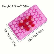 1/2pcs Heart-Shaped Silicone Chocolate & Gummy Candy Mold, Suitable For Handmade Gifts And Holiday Party Decorations - View 2