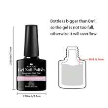 MSRUIOO 1pc 8ml Rainbow Glitter Cat Eye Gel Nail Polish , Sparkle Holographic Laser Magnetic Cateye Gel Polish, Semi Permanent Soak Off UV Gel Varnish For Summer Nails, Manicure Nail Art DIY For Salon And Home Nail Supplies - Multicolor - View 9