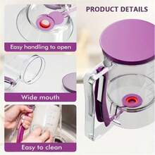 1 cái dụng cụ rót bột bánh cupcake bằng nhựa chống dính EasyBake - Tiết kiệm không gian, dễ rót, dùng cho bánh cupcake, bánh waffle, bánh ngọt, bánh pancake - Dụng cụ làm bánh bền, dễ vệ sinh, không cần pin. - 1,1L-2L - Xem 12