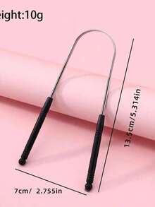 不锈钢U型舌刮器，口腔舌苔清洁器，成人口臭舌刮器 - 銀色 - 查看 7