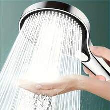 High Pressure Handheld Shower Head, 3 Spray Modes, Easy Installation, Water-Saving, Artistic Design, Enhance Bathroom Experience - Spiral Panel - View 6