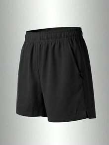 1pc Tween Boys' Casual Exercise Outdoor Sports Shorts For Spring And Summer - Black - View 8