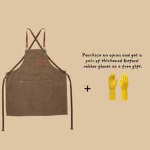 Heavy Duty Canvas Apron With Pockets And Adjustable Strap, Waterproof Gardening, Cafe, Salon Work Apron, Unisex - A - View 12