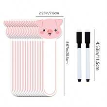 hoojojo 10/40 Thẻ trắng có thể xóa, hình hổ, ếch, cáo và heo con, thẻ học viết xóa được, dụng cụ hỗ trợ giảng dạy trong lớp học, thẻ luyện viết hình động vật tự làm, đồ dùng học tập cho trẻ em, đạo cụ trò chơi tương tác cho năm học mới. - Nhiều màu - Xem 14