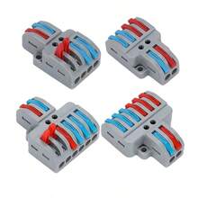 14pcs Lever-Type Wire Connector Kit, 2-In-4 Out + 2-In-6 Out Quick Wire Push-In Terminal Blocks - 8PC 2-in-4 Out + 6PC 2-in-6 Out - View 6
