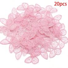 20 miếng lưới polyester thêu hình bướm, kích thước 3.5x4.5cm, dùng để trang trí may vá, giày dép, mũ, phụ kiện, làm viền ren tinh tế, phù hợp cho việc tùy chỉnh thời trang, trang trí hình bướm. - Vùng bướm - Xem 15