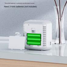 Đồng hồ báo thức LED đa chức năng với màn hình hiển thị nhiệt độ, điều khiển bằng giọng nói và nguồn điện kép - Đồng hồ vuông bằng nhựa chạy bằng pin, tương thích với pin AAA, thích hợp cho phòng ngủ, phòng học và văn phòng. - 01 Trắng - Xem 8