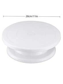 1 pièce Plateau tournant à 360 degrés pour gâteau - Outil de cuisson durable avec rotation stable | Outil de cuisson essentiel pour gâteaux, cupcakes et pâtisseries, convient pour la cuisson maison et la décoration de fête, fournitures de décoration de gâteau et présentoir à gâteau - Multicolore - Voir 13