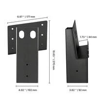Halterungen mit 8°-Neigung, Plattformhalterung, passend für 88,9 x 88,9 mm Holz, 1000 kg Tragkraft, Hirschständerhalterung für Hochsitze, Jagd-Hochsitze, Schießbuden, 4 Stück - Hochbühnenplattformgestell 4 Stk. 4*4 - Übersicht 10