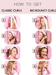 1pc No-Heat Hair Curler, Soft Heatless Hair Curler Set With Roller, Suitable For Sleeping, Blowdrying, Long Or Short Hair, Black ,Hair Styling Tools Hair Accessories - 咖啡棕 - 查看 8