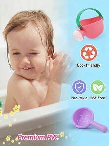 Bộ đồ chơi tắm 3 món cho trẻ em, bao gồm bình tưới cây, xẻng xúc và chong chóng nước, đồ chơi tương tác trong bồn tắm, đồ chơi bãi biển, đồ chơi hồ bơi, quà tặng cho bé, quà tặng tiệc cho trẻ nhỏ - Nhiều màu - Xem 11