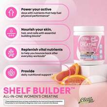 Women's Creatine Monohydrate Powder With BCAAs, Collagen, Myo-Inositol, L-Glutamine, & More For Optimal Wellness & Beauty Support – Shelf Builder - 一 - 查看 4